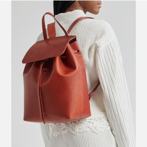NWT MANSUR GAVRIEL Leather Backpack Brandy Avion main image 9